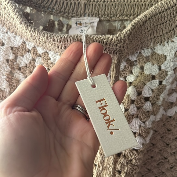 Free People by Flook NWT crochet 100% cotton pants - Picture 3 of 12